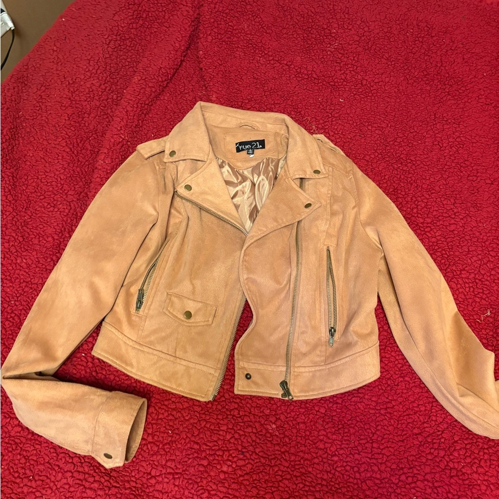 Forever 21 Camel Faux Leather Jacket